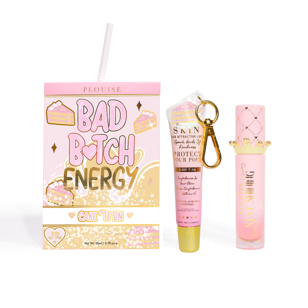 Bad Bitch Energy Lip Conditioner & Lip Oil Duo - Mansikka