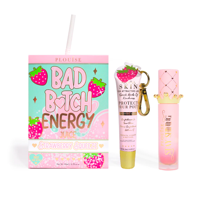 Bad Bitch Energy Lip Conditioner & Lip Oil Duo - Mansikka