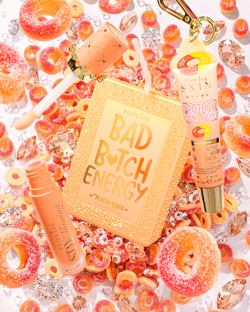 Crystal Bad Bitch Energy Lip Duo Peachy Rings (100 % alennus)