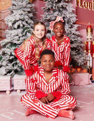 P.Louise Kids Candy Cane joulupyjamat