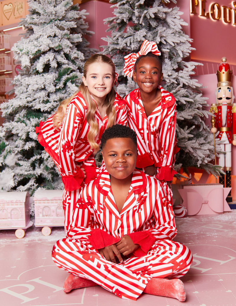 Lasten Candy Cane joulupyjamat