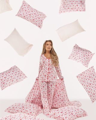Women's Christmas Bow Pyjama Trouser Set