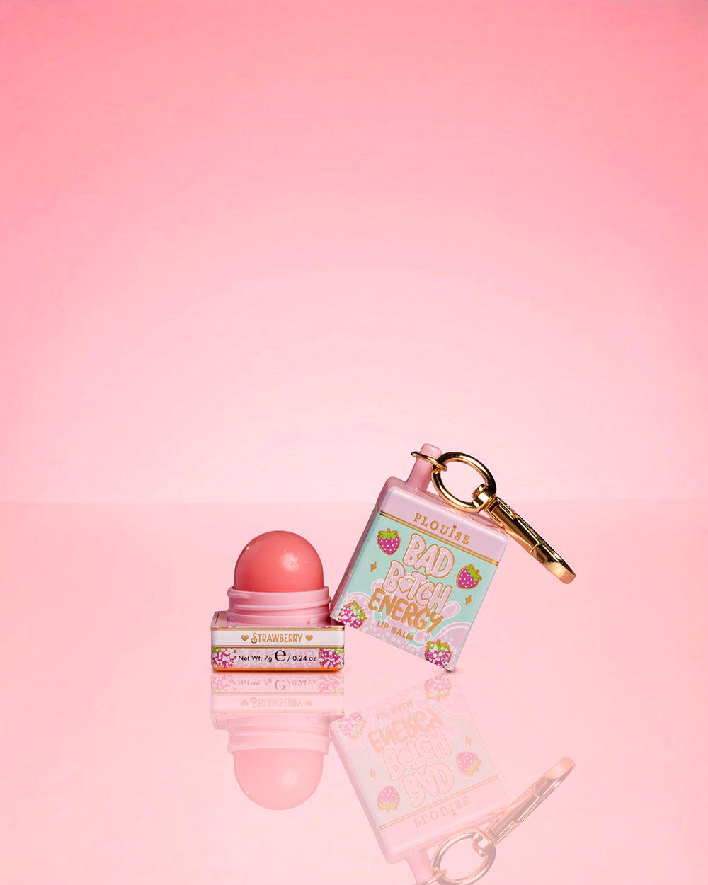 P.Louise Strawberry Keychain -huulivoide