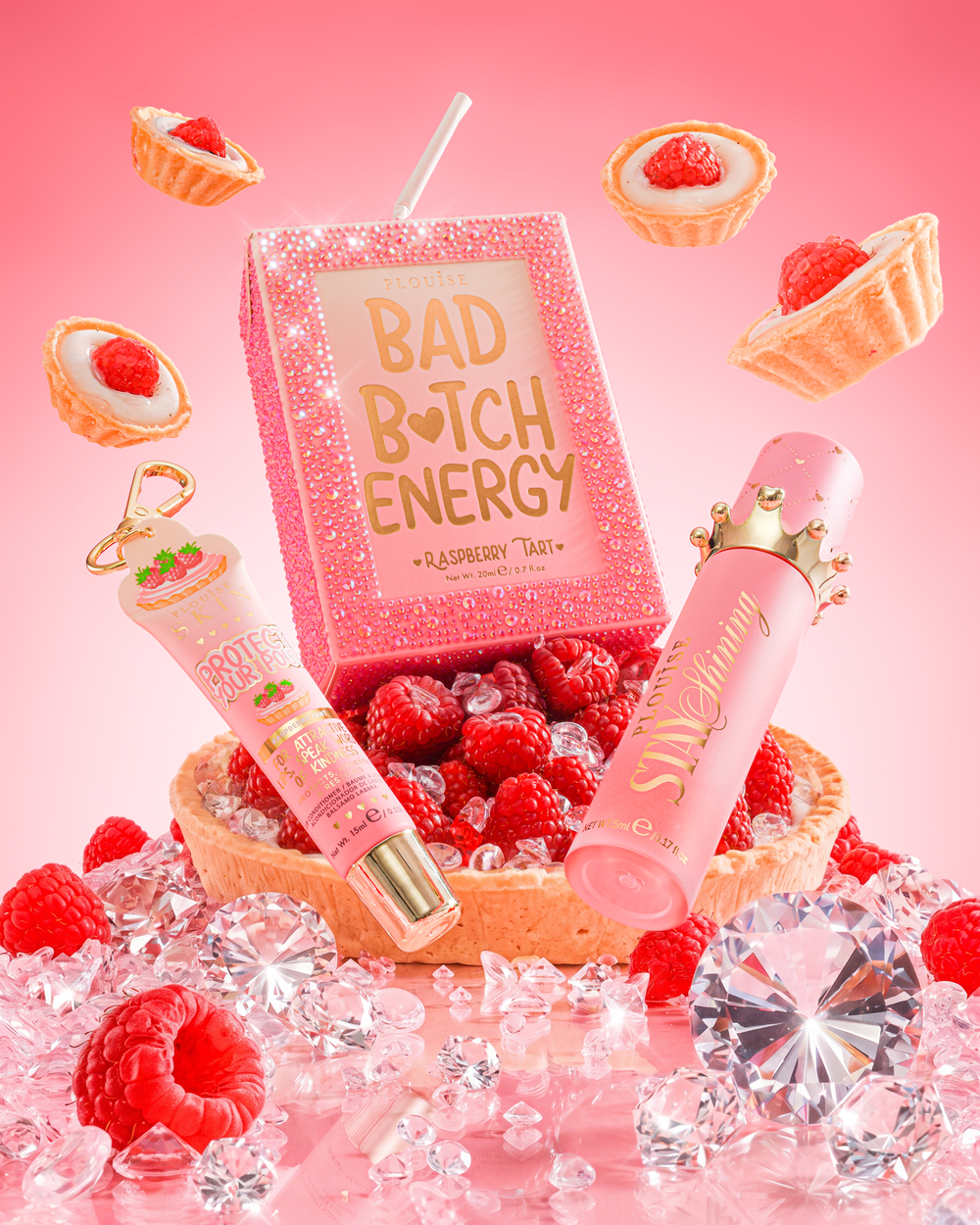 Crystal Bad Bitch Energy Lip Duo Raspberry Tart (100 % alennus)